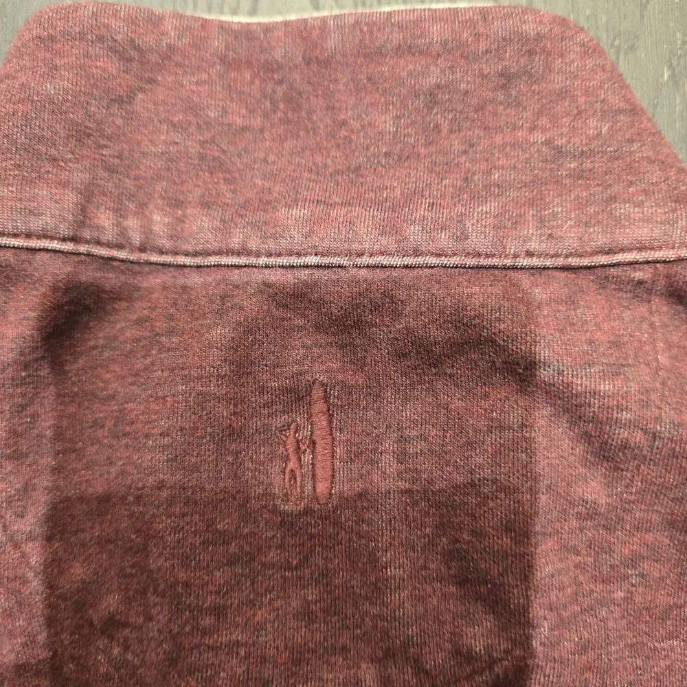 Johnnie-O‎ Mens Quarter Zip Pullover Maroon DB Ironmen Logo Medium Burgundy